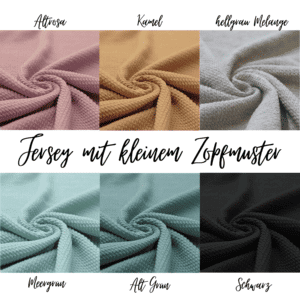 Jersey kleine Zopfmuster div. Farben ab 0.5m