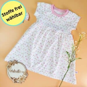 Kleid kurzarm oder langarm Gr. 56-122 (Stoffwahl)