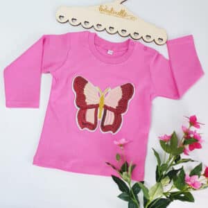 Langarm Shirt Schmetterling Gr. 80/86