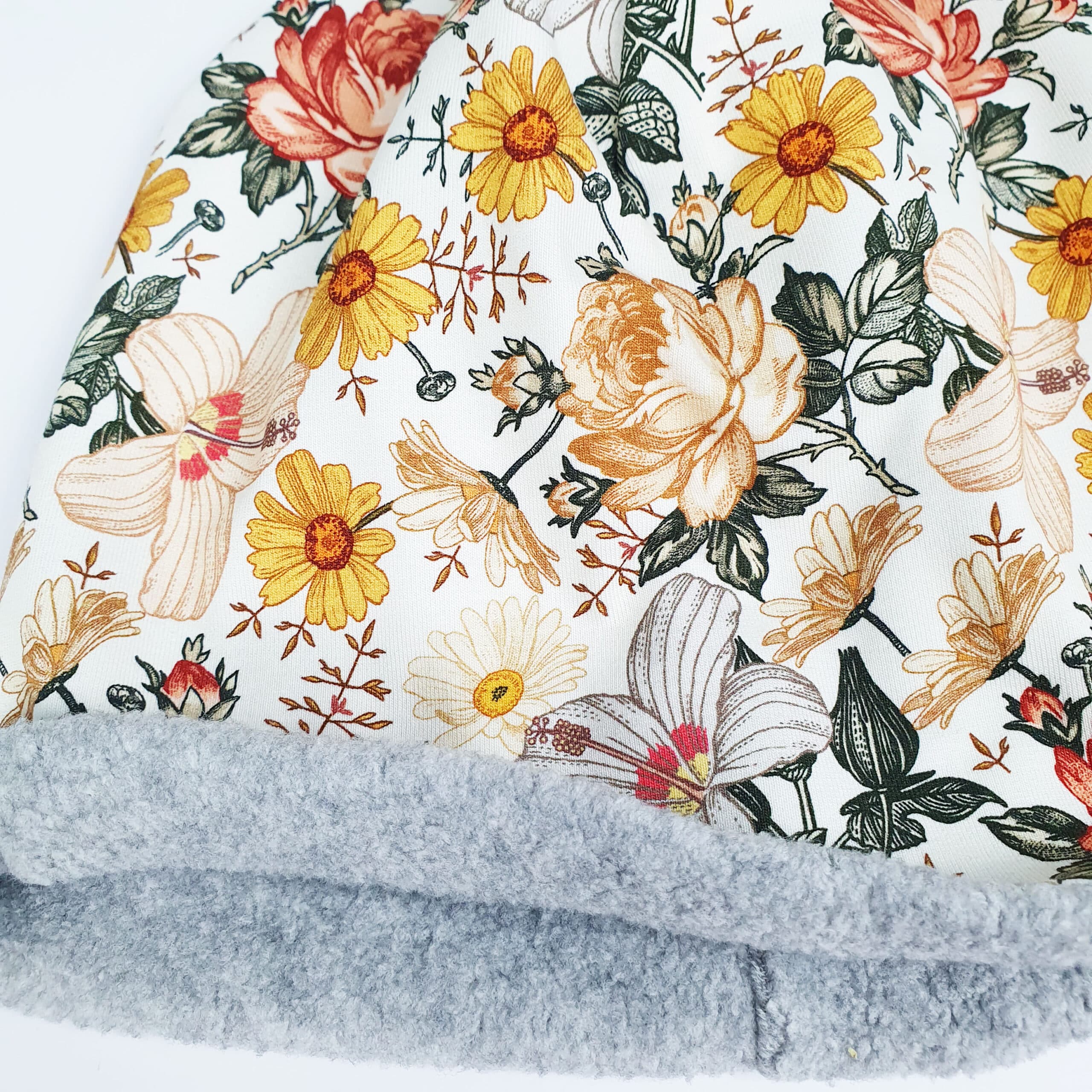 Set Beanie & Loop KU 50 - 52cm / 2-4 Jahre Winter Flower Garden – Bild 6