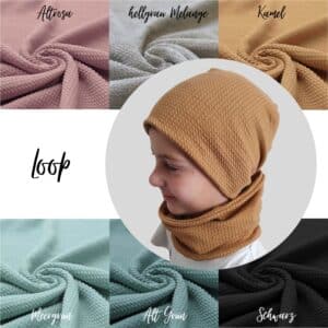 Loop Übergangszeit Jersey kl. Zopfmuster (Stoff nach Wunsch)