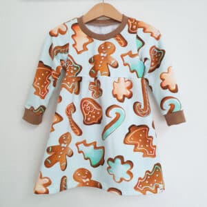 Kleid langarm Gr. 92 Lebkuchen