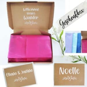 Geschenkbox Baby personalisiert div. Farben