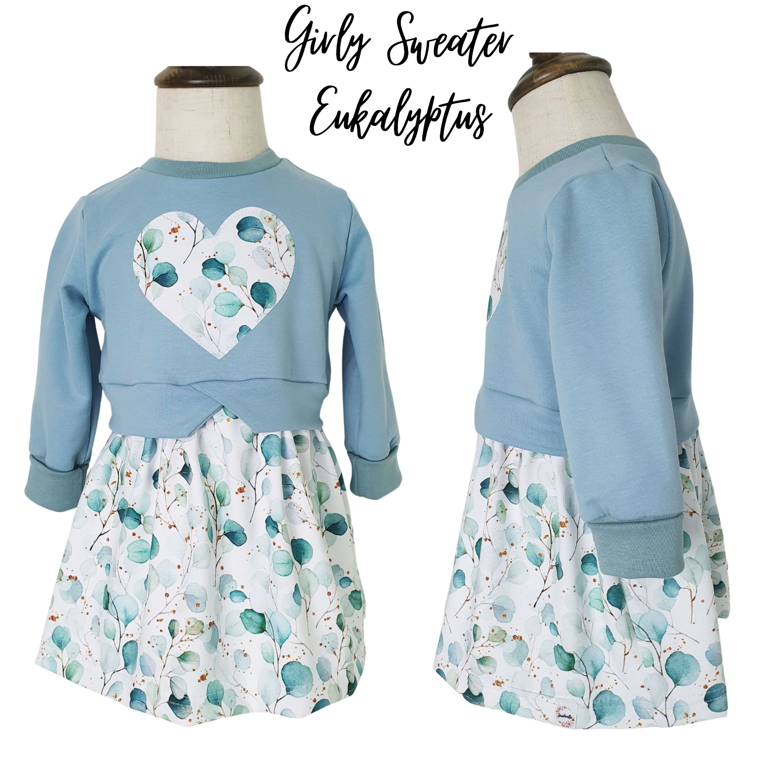 Girly Sweater Gr. 86 Eukalyptus – Bild 2
