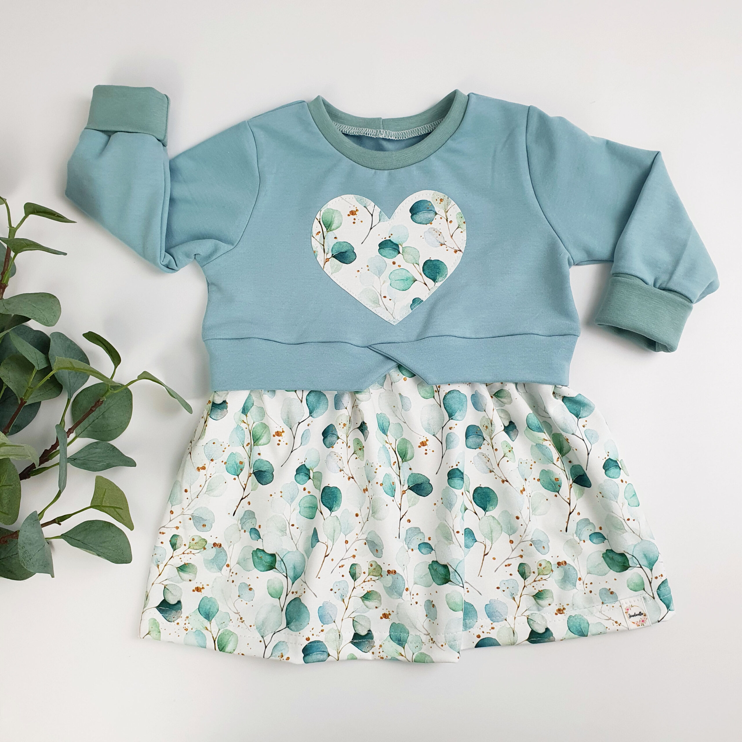 Girly Sweater Gr. 86 Eukalyptus – Bild 7