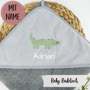 Kapuzenhandtuch / Babybadetuch Krokodil