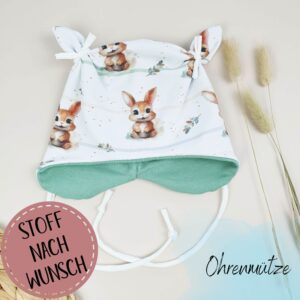 Ohrenmütze (Stoff nach Wunsch)
