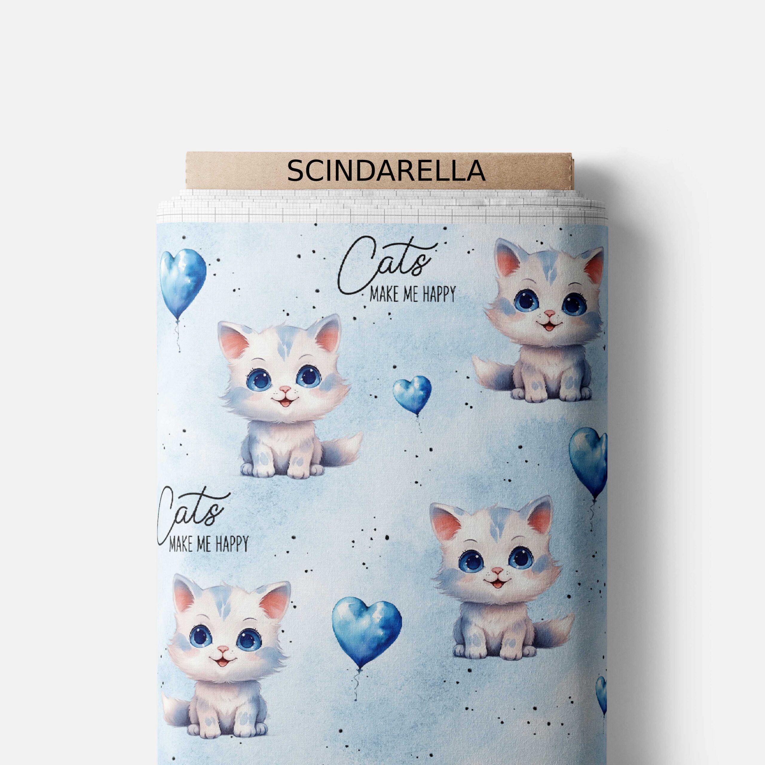 French Terry Katze blau ab 0.5m – Bild 2