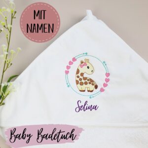 Kapuzenhandtuch / Babybadetuch Giraffe