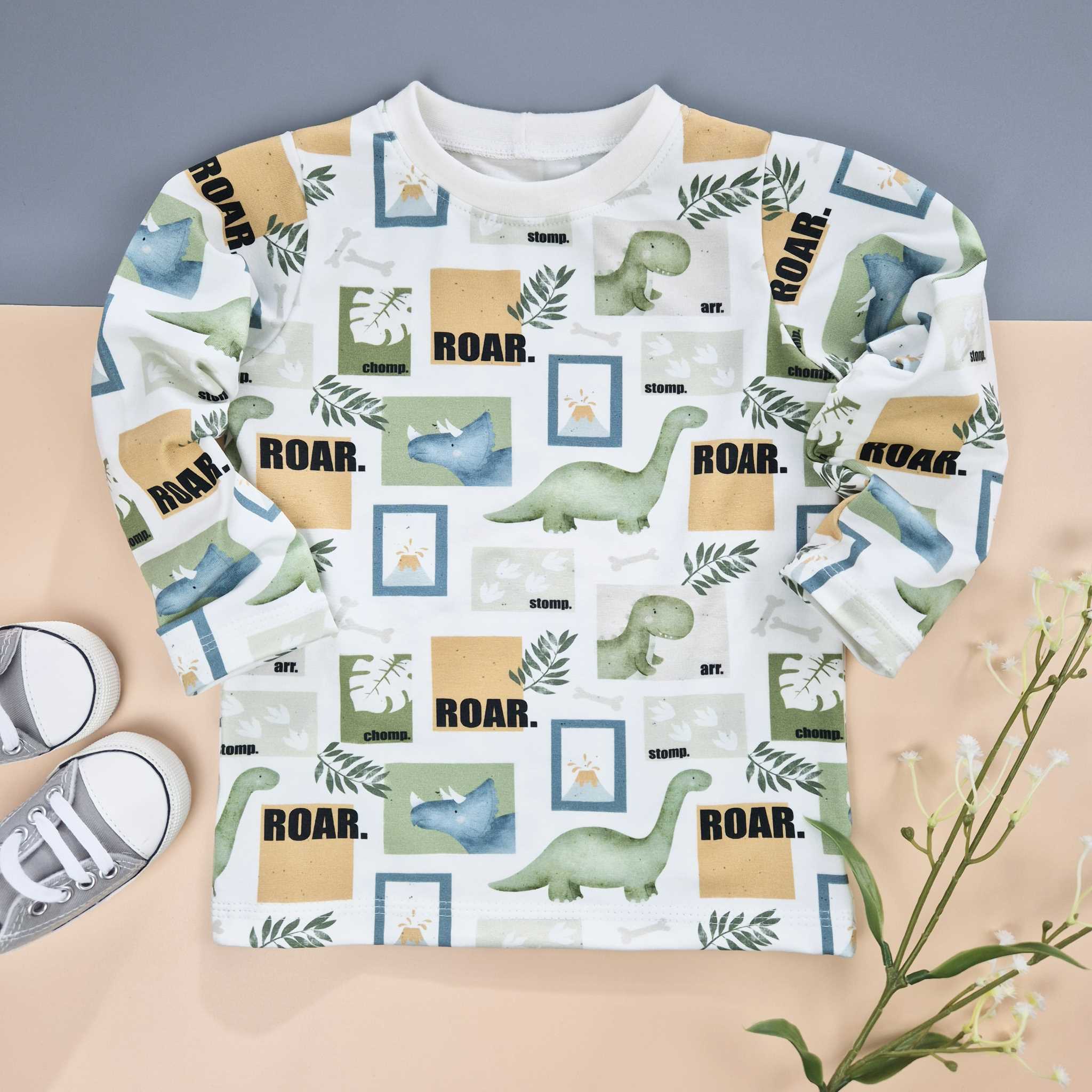 Langarmshirt aus Jersey Gr. 56 - 134 (Stoffwahl) – Bild 4