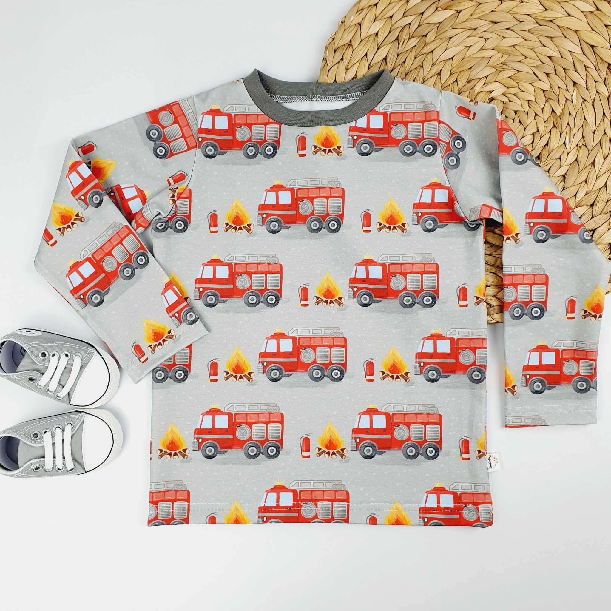 Langarmshirt aus Jersey Gr. 56 - 134 (Stoffwahl) – Bild 3
