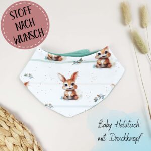 Halstuch Baby / Kleinkind mit Druckknöpfen (Stoffwahl)