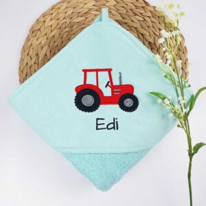 Kapuzenhandtuch / Babybadetuch Traktor