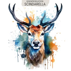 Bügelbild Hirsch (3 Grössen)