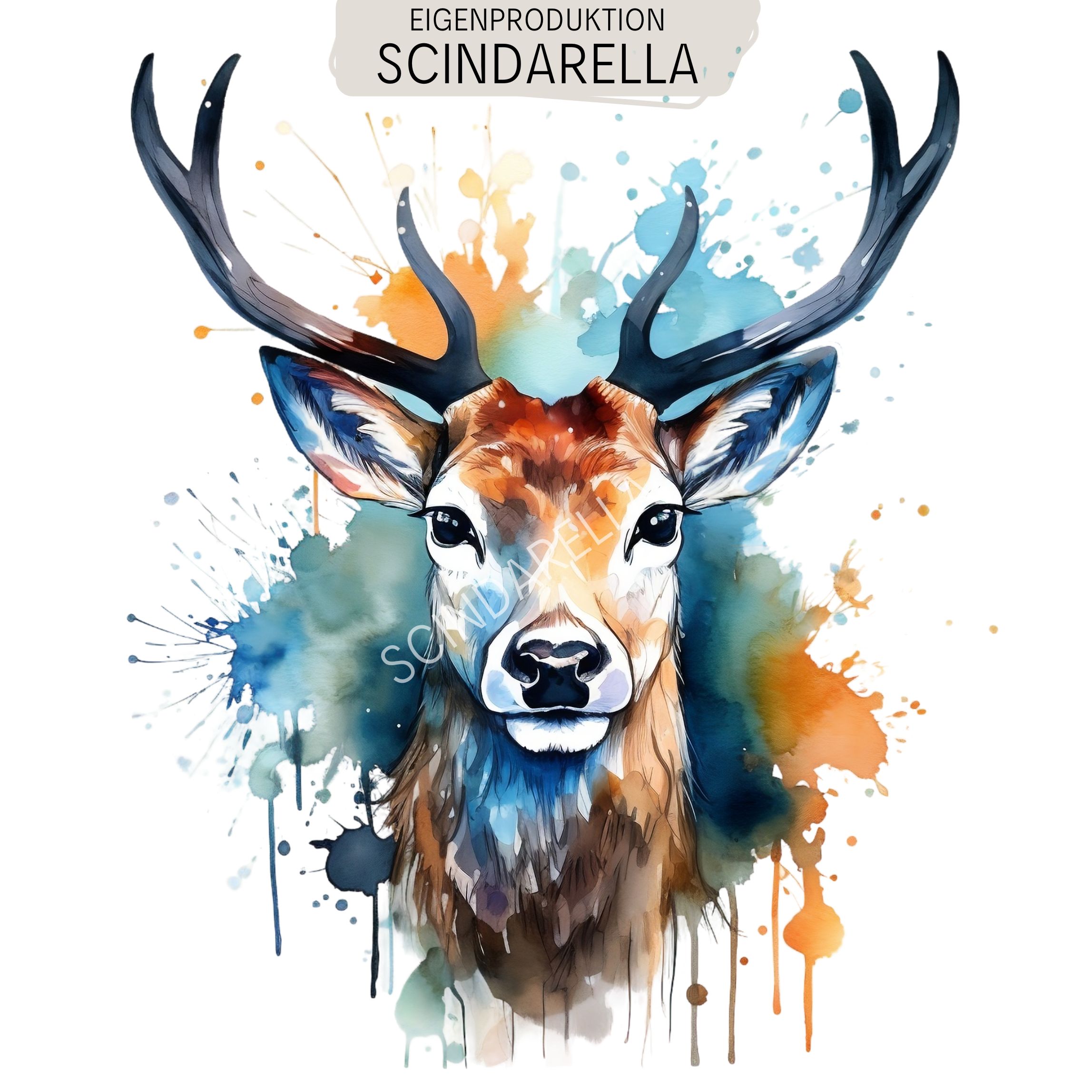 Bügelbild Hirsch (3 Grössen)