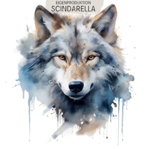 Bügelbild Wolf (3 Grössen)