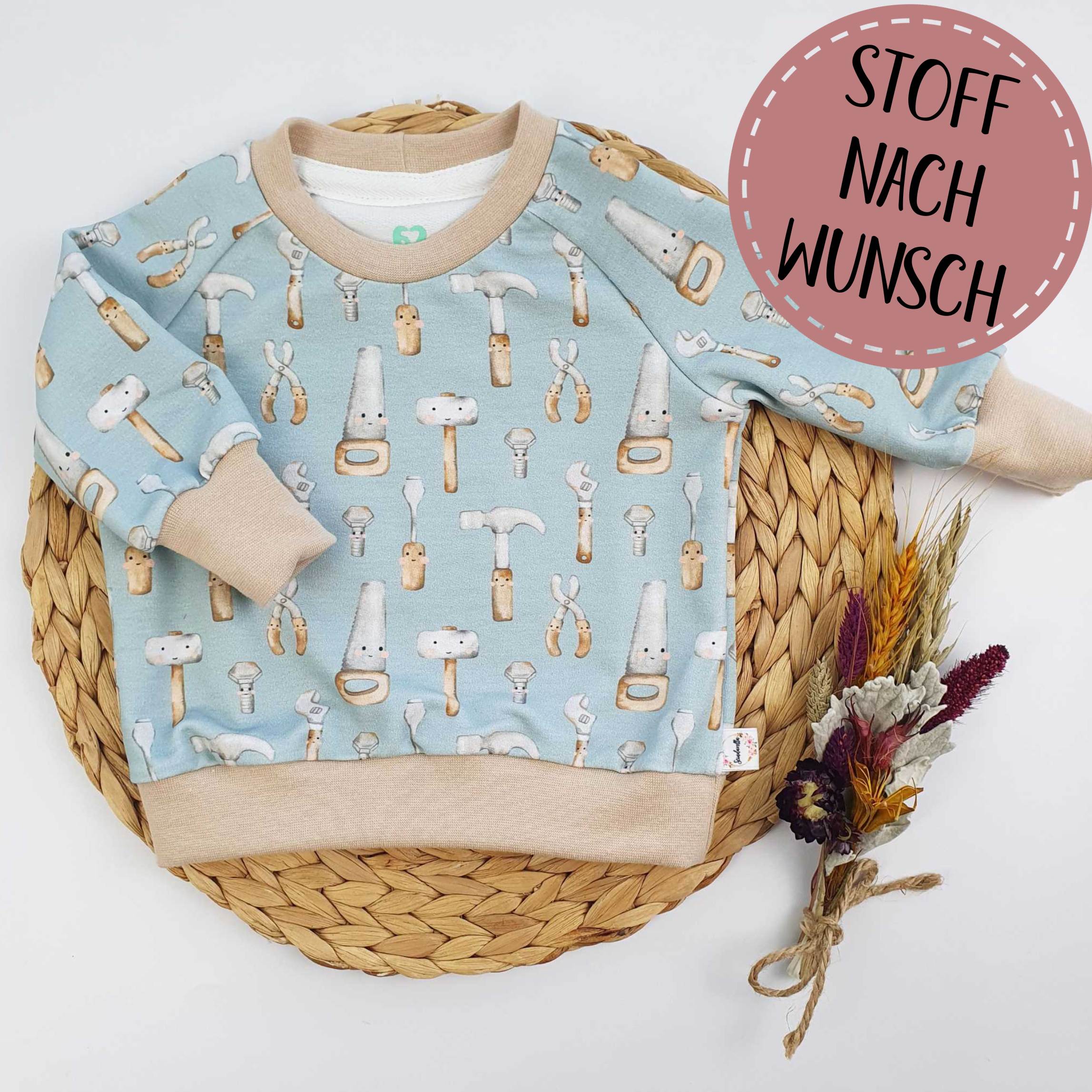 Raglan Sweater Gr. 56 - 134 (Stoffwahl)