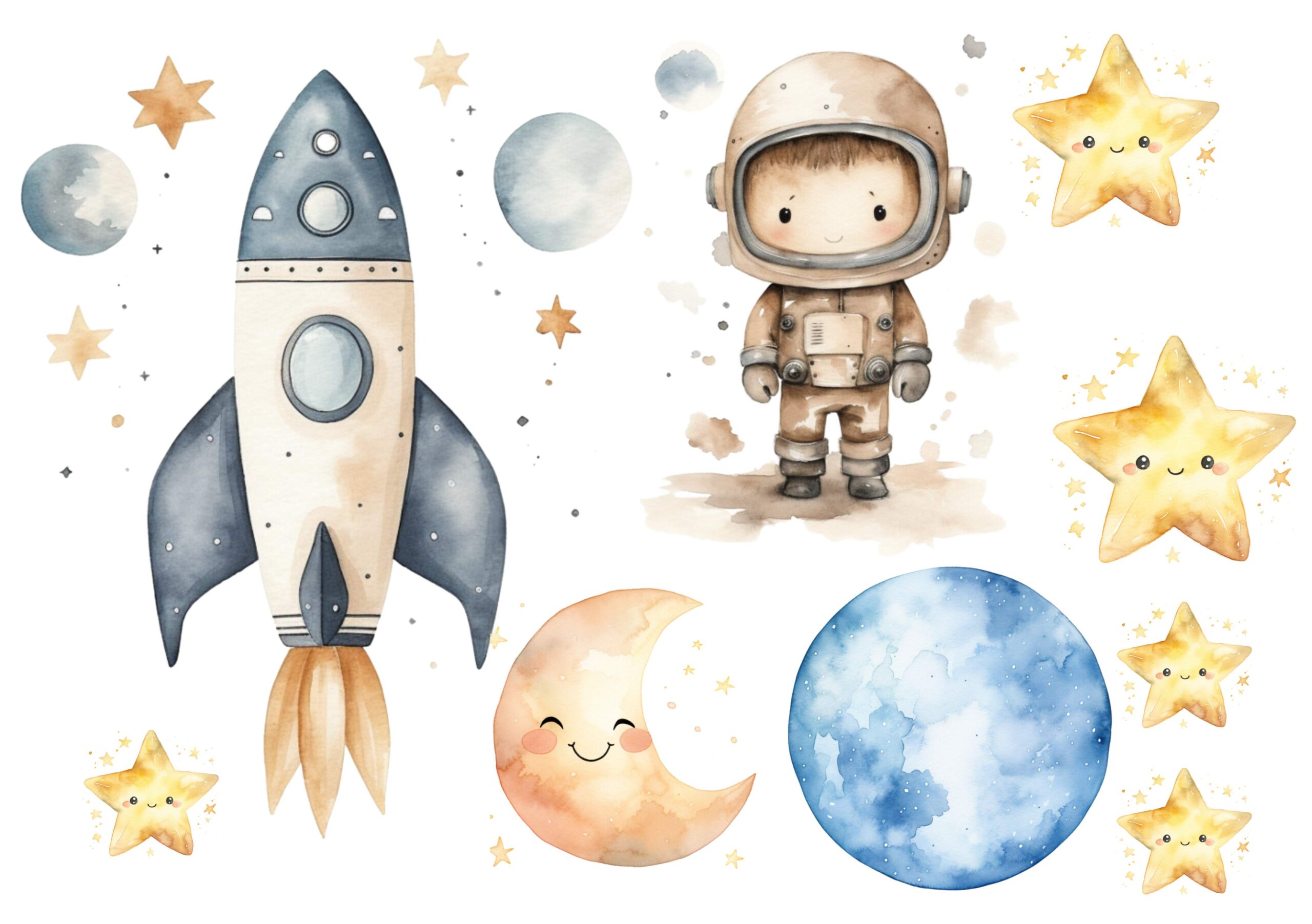 SET Bügelbild Astronaut A5