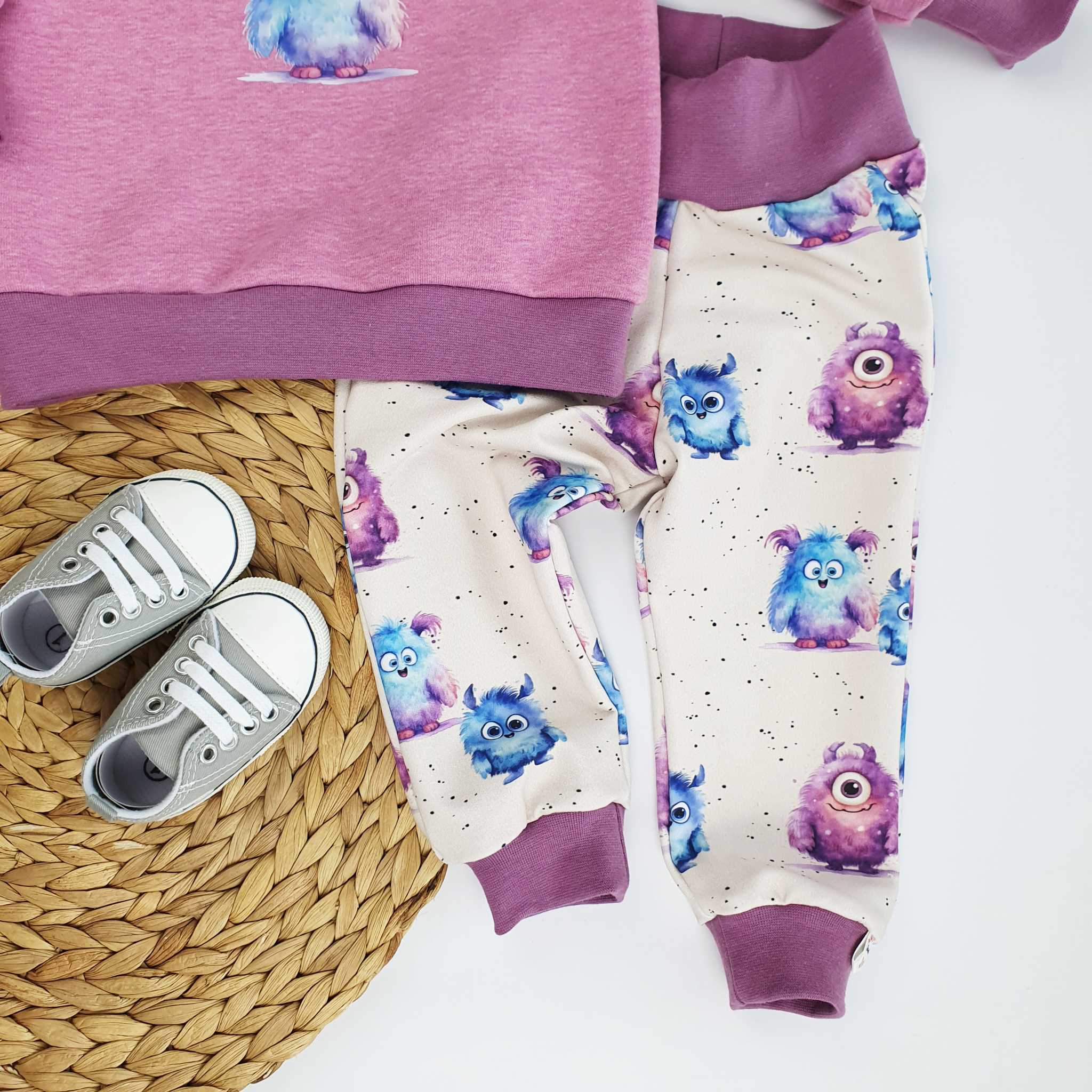 Babyset Monster pink Gr. 62 - 116 – Bild 4