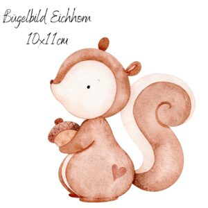 Bügelbild Eichhorn 10x11cm