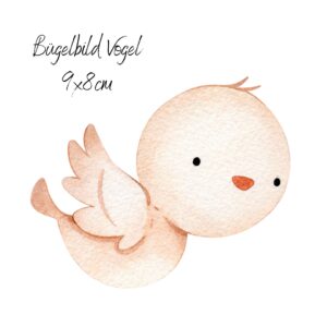 Bügelbild Vogel 8x9cm