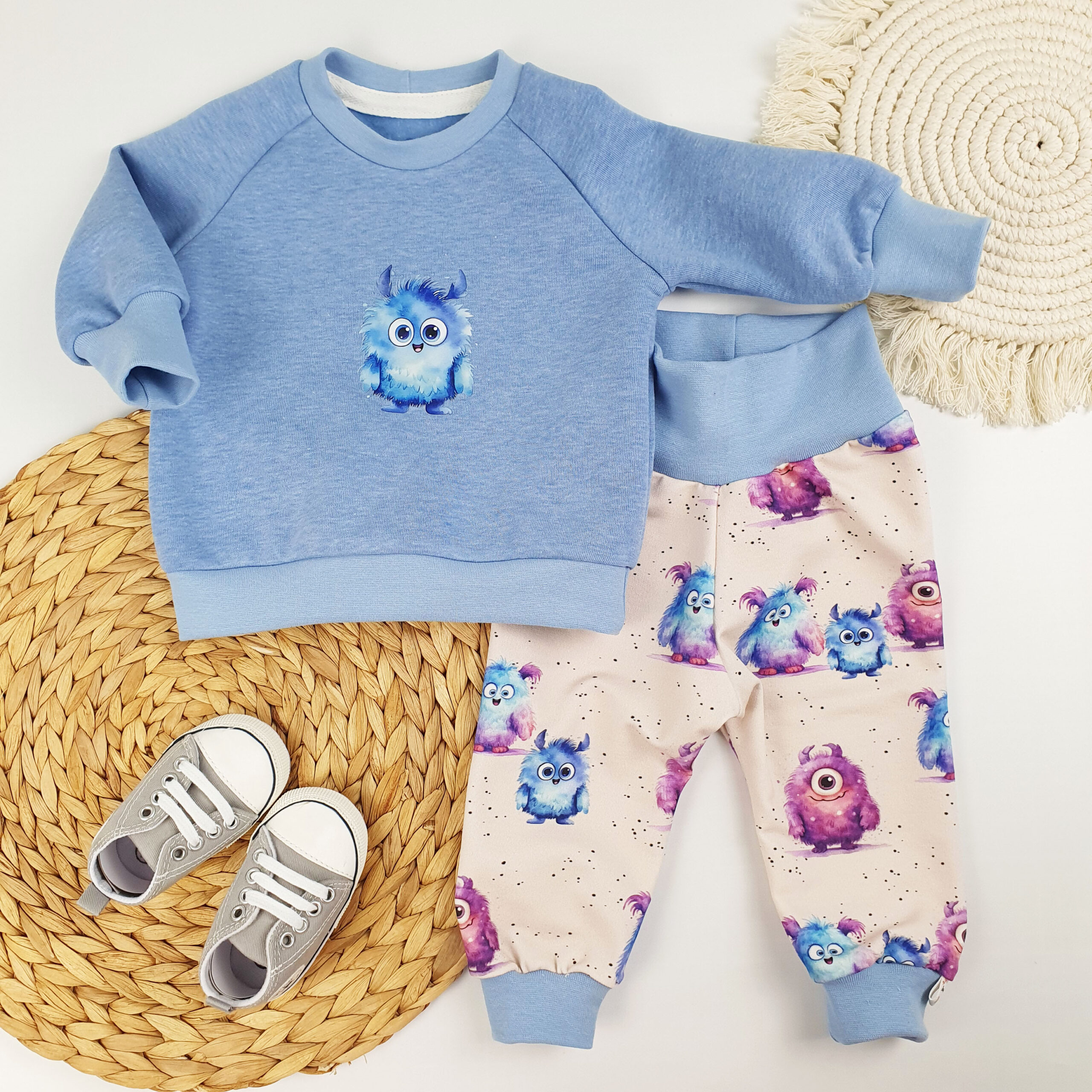 Babyset Monster blau Gr. 62 - 116