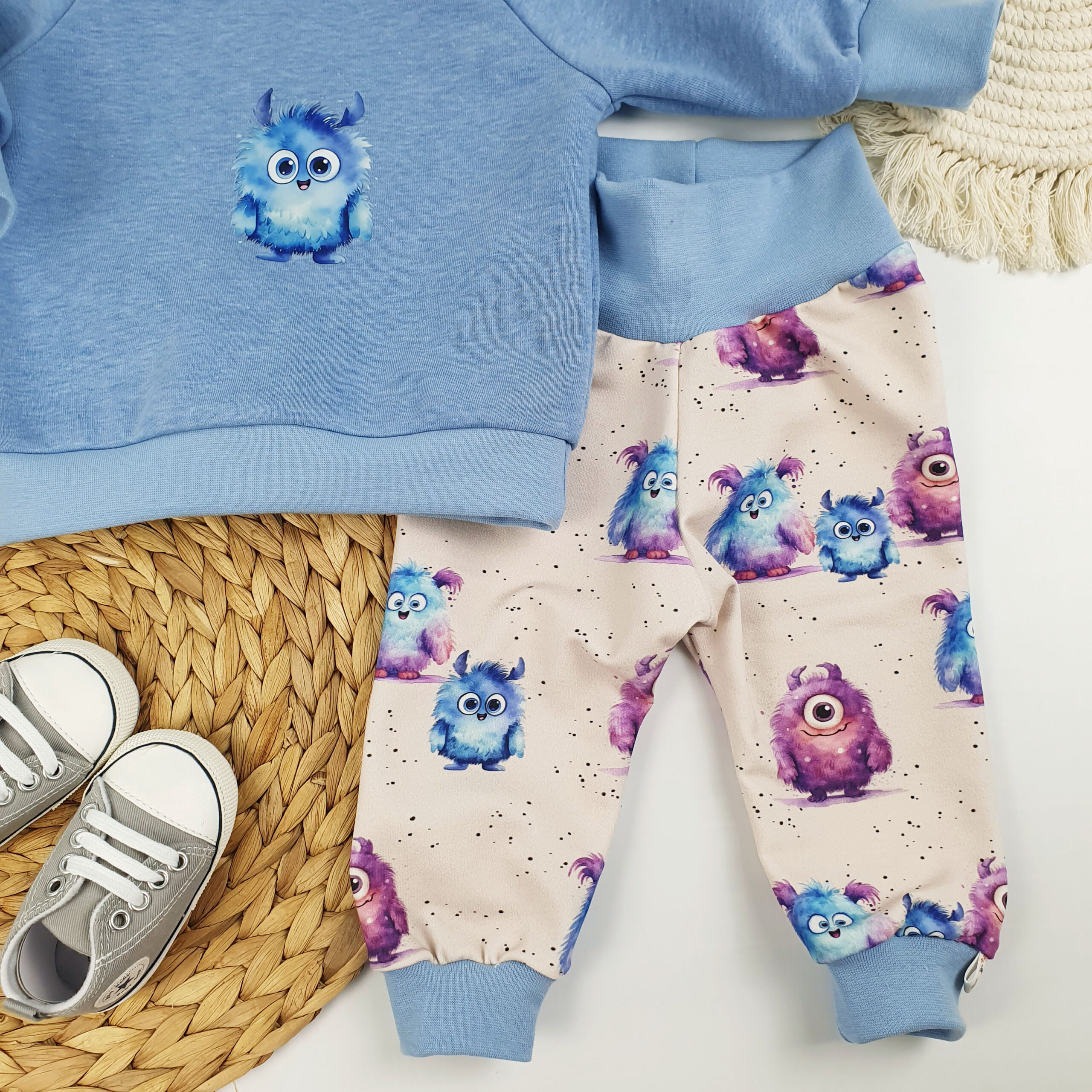 Babyset Monster blau Gr. 62 - 116 – Bild 6