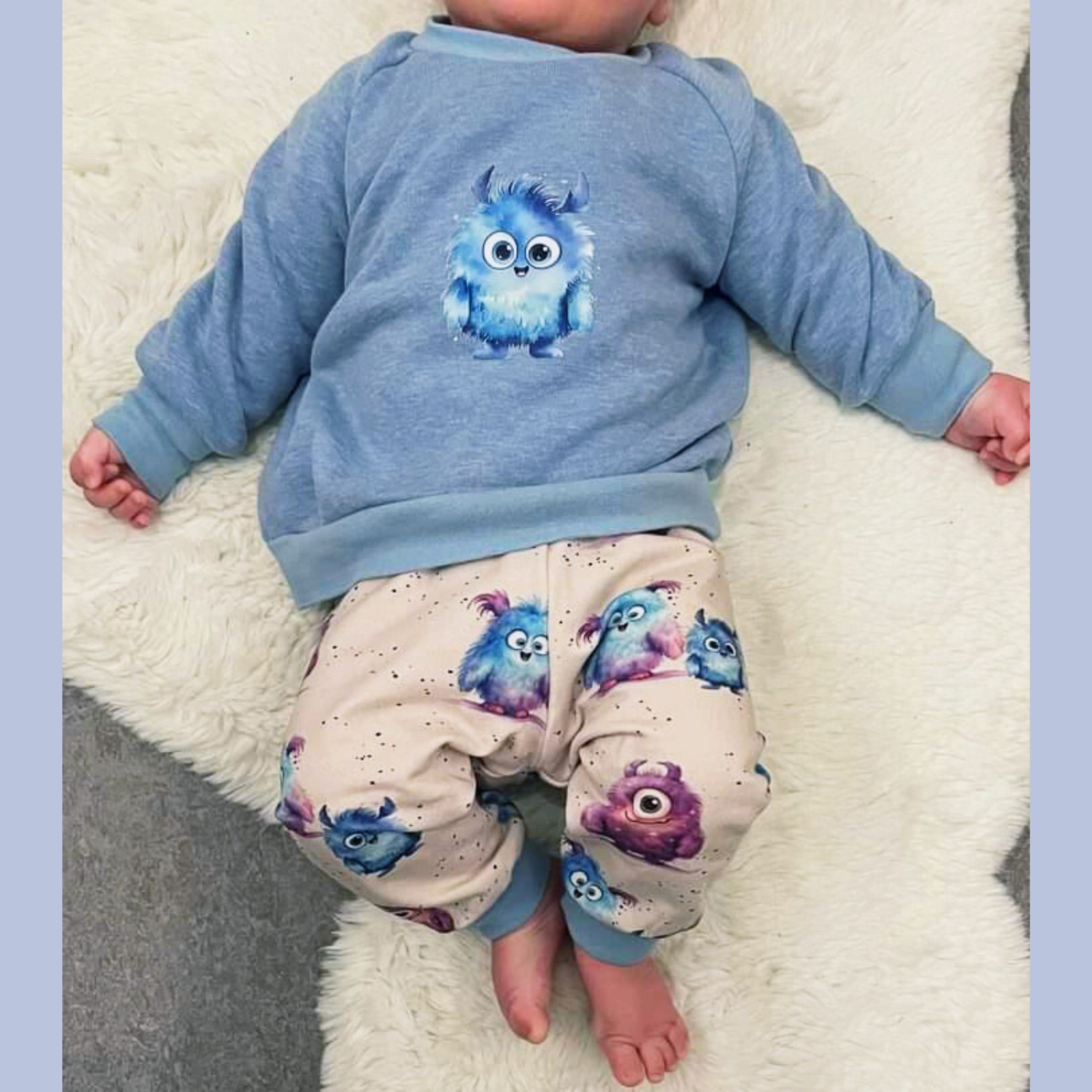 Babyset Monster blau Gr. 62 - 116 – Bild 2
