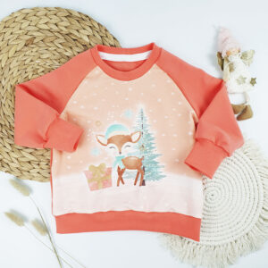 Raglan Sweater Reh apricot Gr. 92