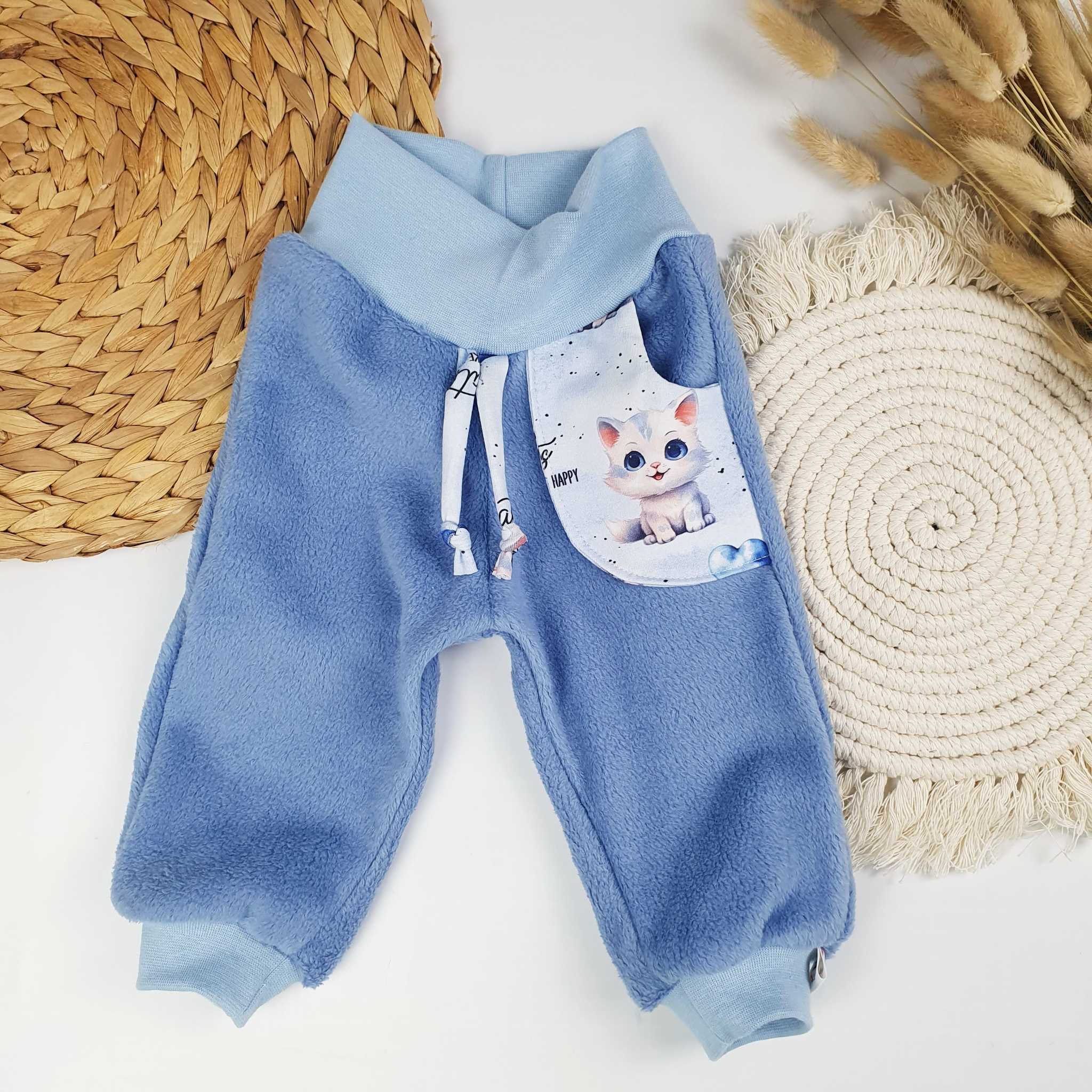 Fleece Hose Gr. 68 blau