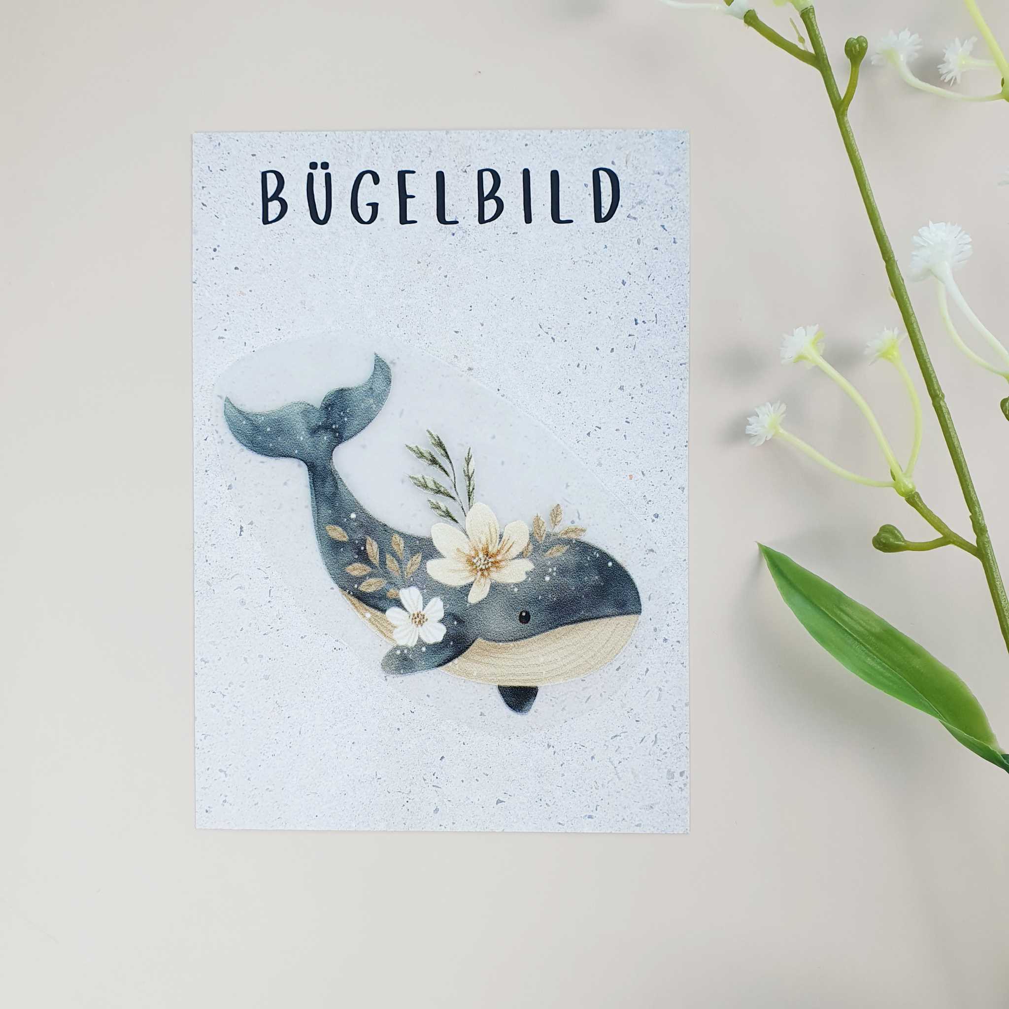 Bügelbild Boho Walfisch – Bild 2