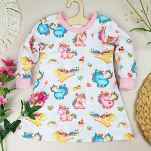 Sweatkleid Einhorn Gr. 80