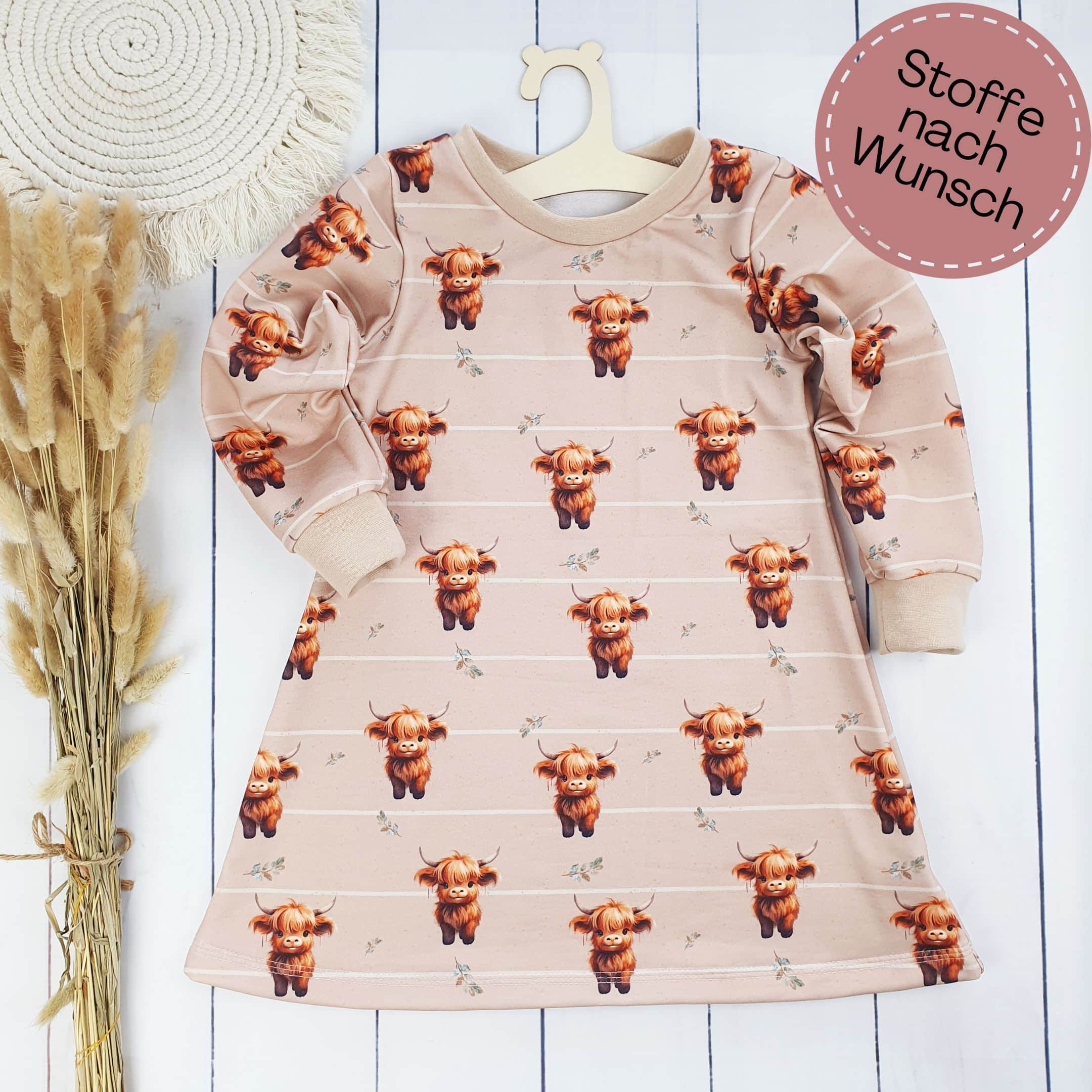 Sweatkleid Gr. 56 - 122 (Stoffwahl)