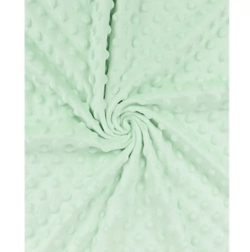 Minkyplüsch mint mit Dots ab 0.5m