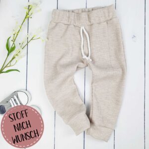 Hose Baggy Gr. 56 - 128 Waffeljersey (Stoff nach Wunsch)