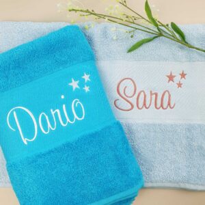 Handtuch oder Duschtuch mit Name (Farbwahl)