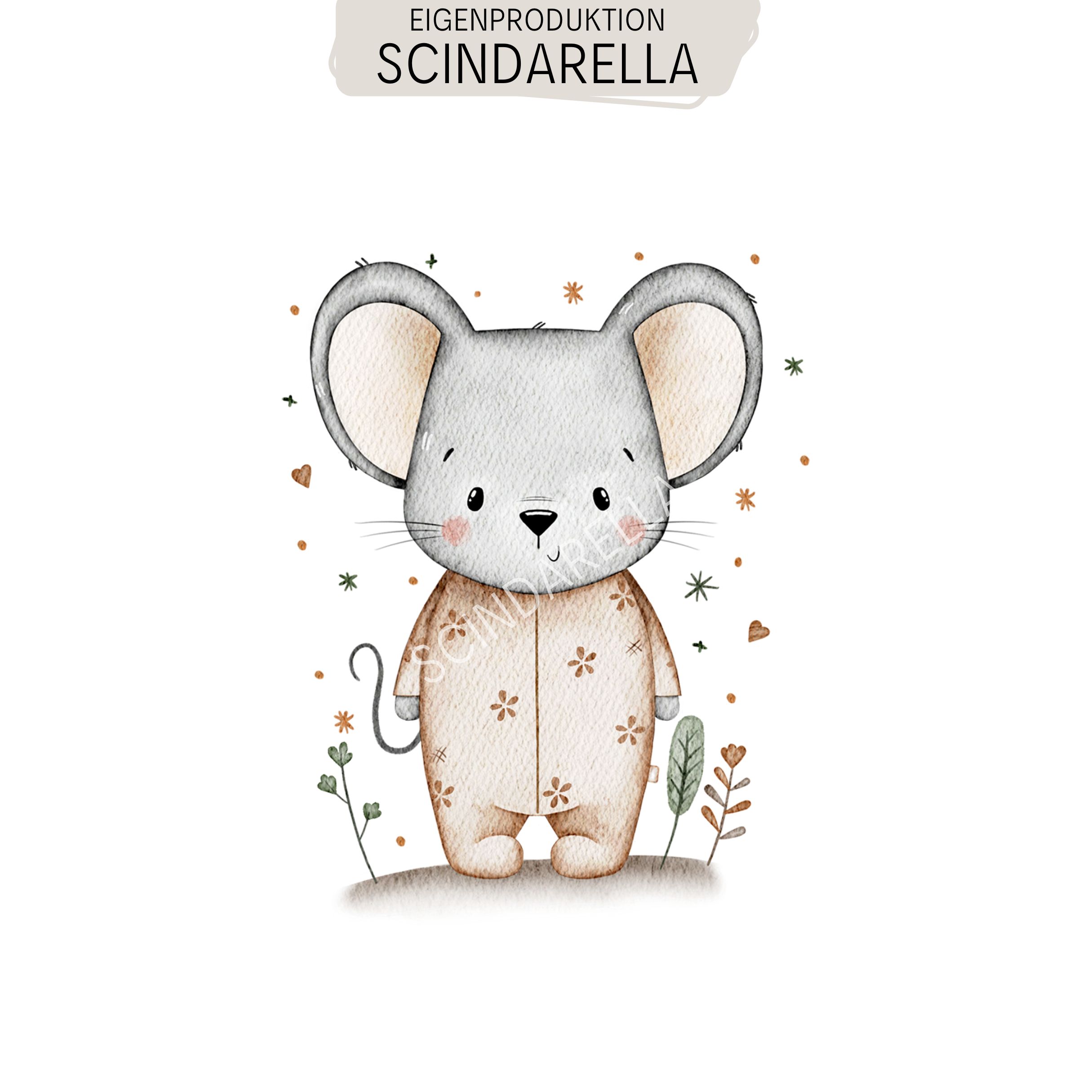 Bügelbild Maus