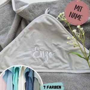 Kapuzenhandtuch / Baby Badetuch mit Namen