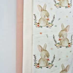 Stoffpaket Hase im Blumenkranz