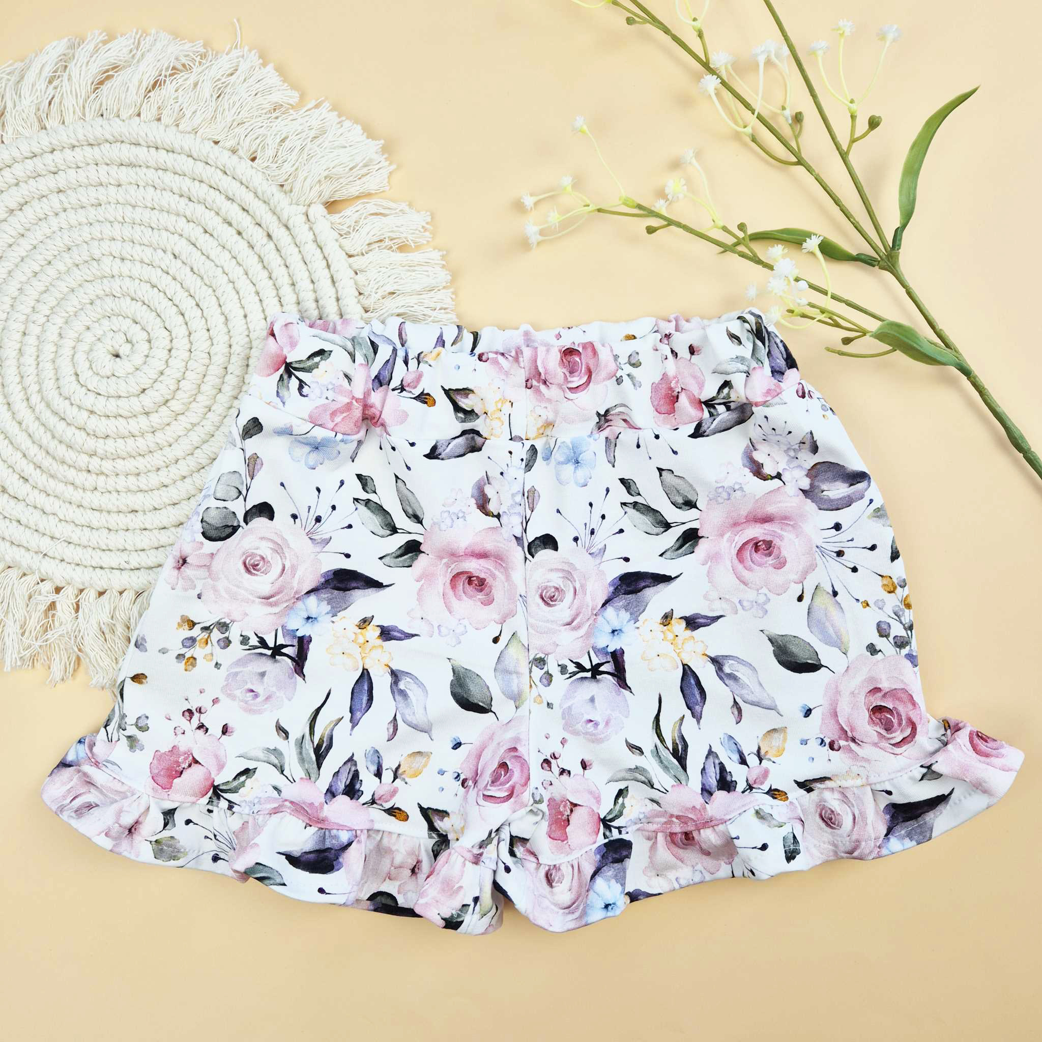 Rüschen Shorts Rosen Gr. 80/86