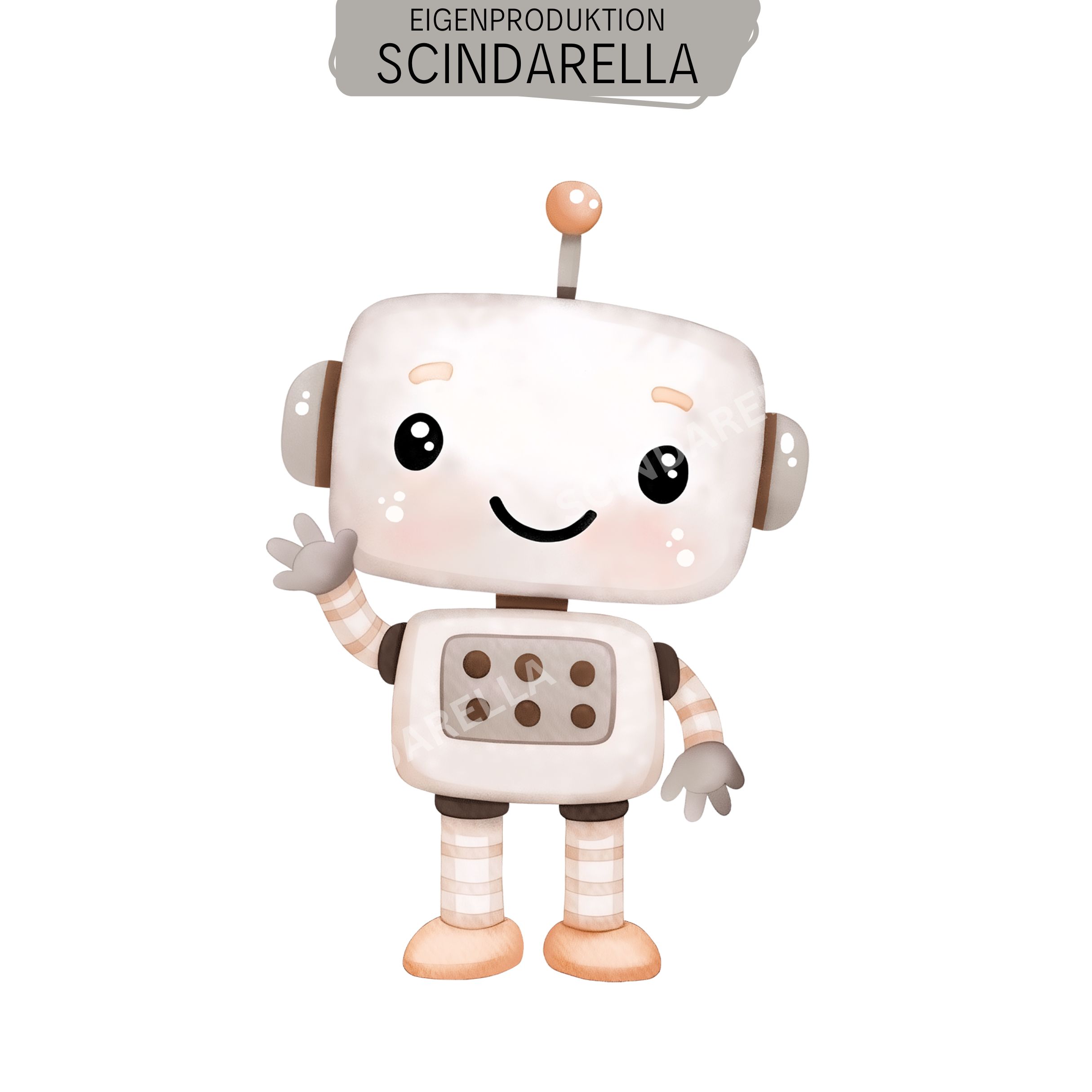 Bügelbild Roboter